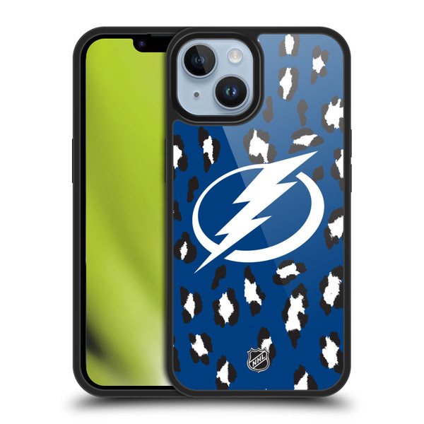NHL Tampa Bay Lightning Leopard Pattern Gel Armour Case For Apple iPhone 14