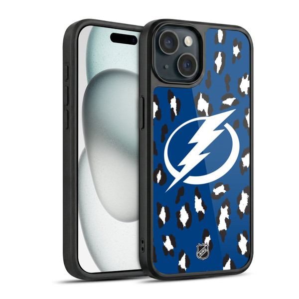 NHL Tampa Bay Lightning Leopard Pattern Gel Armour Case For Apple iPhone 15