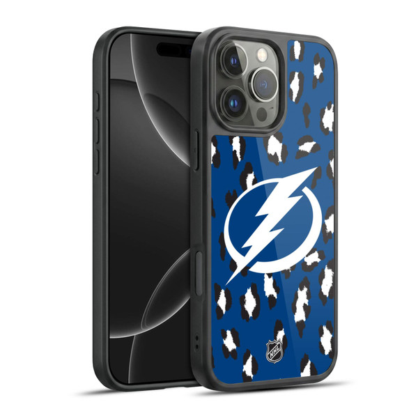NHL Tampa Bay Lightning Leopard Pattern Gel Armour Case For Apple iPhone 16 Pro Max