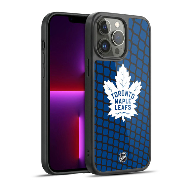 NHL Toronto Maple Leafs Net Pattern Gel Armour Case For Apple iPhone 13 Pro Max