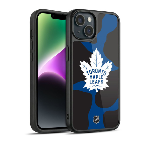 NHL Toronto Maple Leafs Cow Pattern Gel Armour Case For Apple iPhone 14