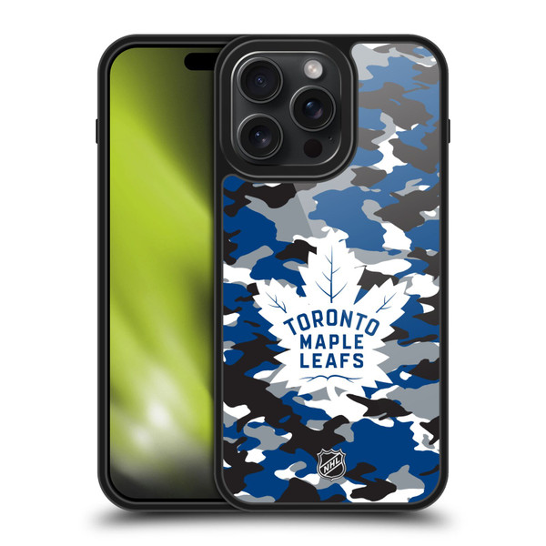NHL Toronto Maple Leafs Camouflage Gel Armour Case For Apple iPhone 15 Pro Max
