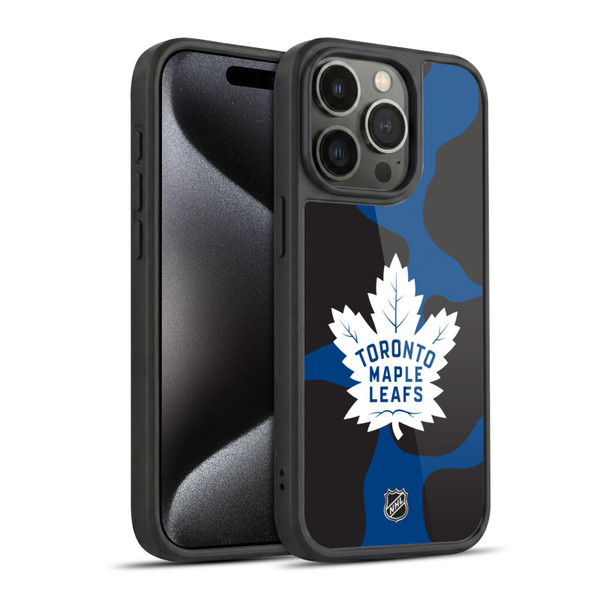 NHL Toronto Maple Leafs Cow Pattern Gel Armour Case For Apple iPhone 15 Pro