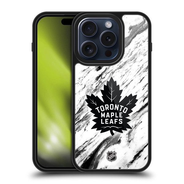 NHL Toronto Maple Leafs Marble Gel Armour Case For Apple iPhone 15 Pro NHL Toronto Maple Leafs Marble Gel Armour Case For Apple iPhone 15 Pro
