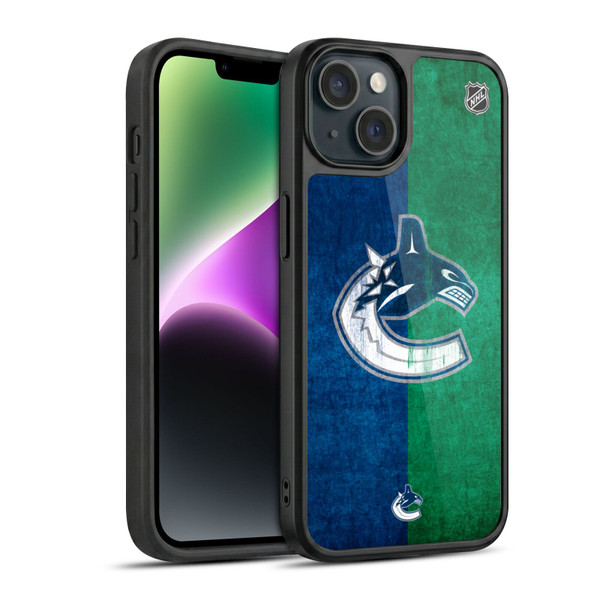 NHL Vancouver Canucks Half Distressed Gel Armour Case For Apple iPhone 14