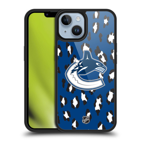 NHL Vancouver Canucks Leopard Pattern Gel Armour Case For Apple iPhone 14 NHL Vancouver Canucks Leopard Pattern Gel Armour Case For Apple iPhone 14