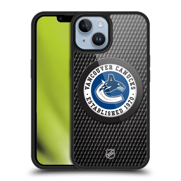 NHL Vancouver Canucks Puck Texture Gel Armour Case For Apple iPhone 14