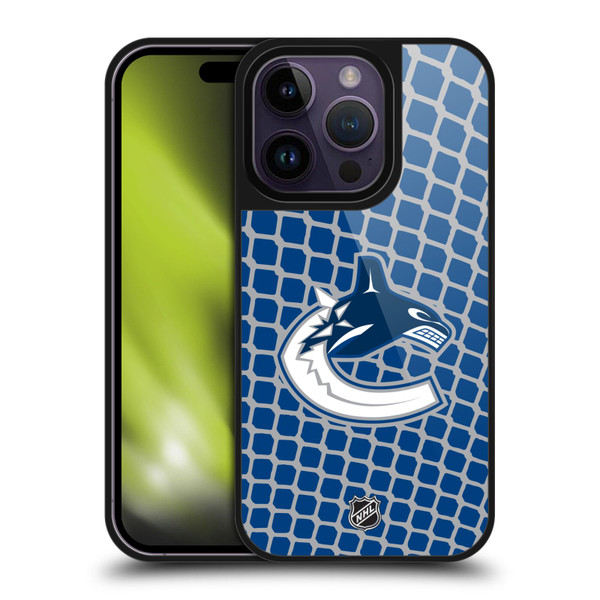 NHL Vancouver Canucks Net Pattern Gel Armour Case For Apple iPhone 14 Pro