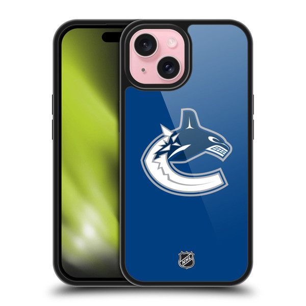 NHL Vancouver Canucks Plain Gel Armour Case For Apple iPhone 15