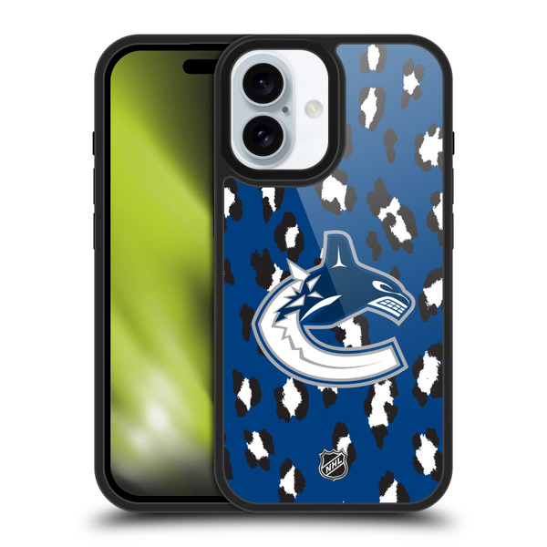 NHL Vancouver Canucks Leopard Pattern Gel Armour Case For Apple iPhone 16