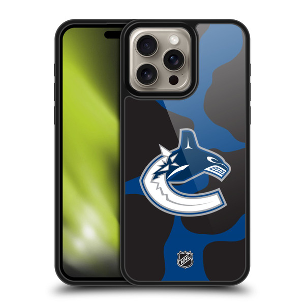 NHL Vancouver Canucks Cow Pattern Gel Armour Case For Apple iPhone 16 Pro Max