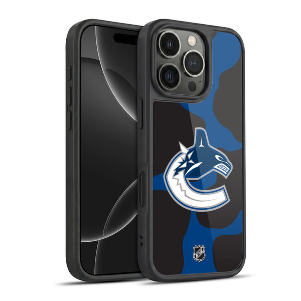 NHL Vancouver Canucks Cow Pattern Gel Armour Case For Apple iPhone 16 Pro
