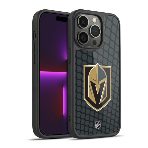 NHL Vegas Golden Knights Net Pattern Gel Armour Case For Apple iPhone 14 Pro