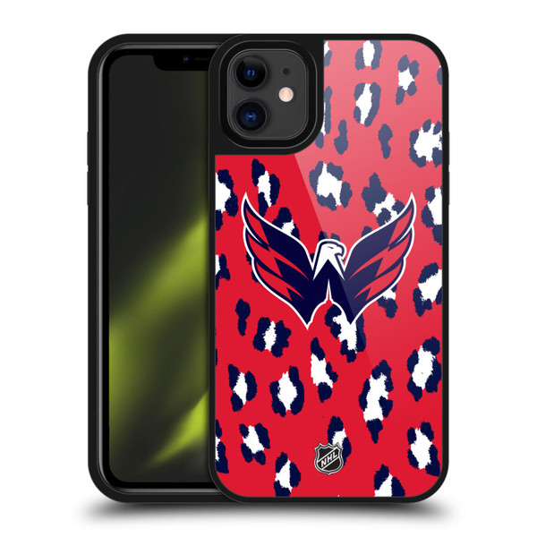 NHL Washington Capitals Leopard Pattern Gel Armour Case For Apple iPhone 11