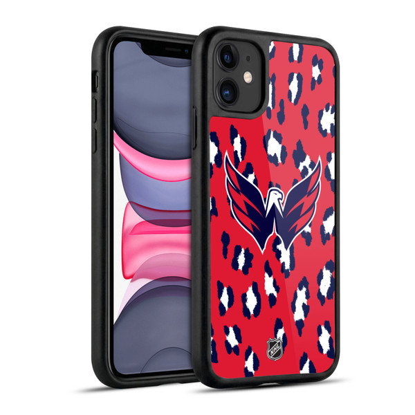 NHL Washington Capitals Leopard Pattern Gel Armour Case For Apple iPhone 11