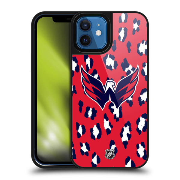 NHL Washington Capitals Leopard Pattern Gel Armour Case For Apple iPhone 12 / iPhone 12 Pro