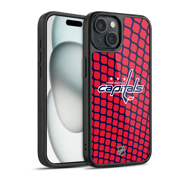 NHL Washington Capitals Net Pattern Gel Armour Case For Apple iPhone 15