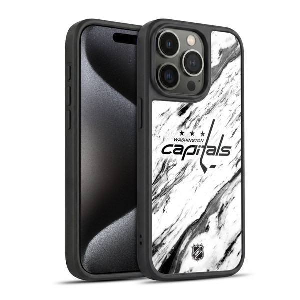 NHL Washington Capitals Marble Gel Armour Case For Apple iPhone 15 Pro