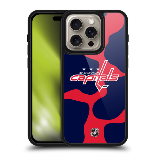 NHL Washington Capitals Cow Pattern Gel Armour Case For Apple iPhone 16 Pro