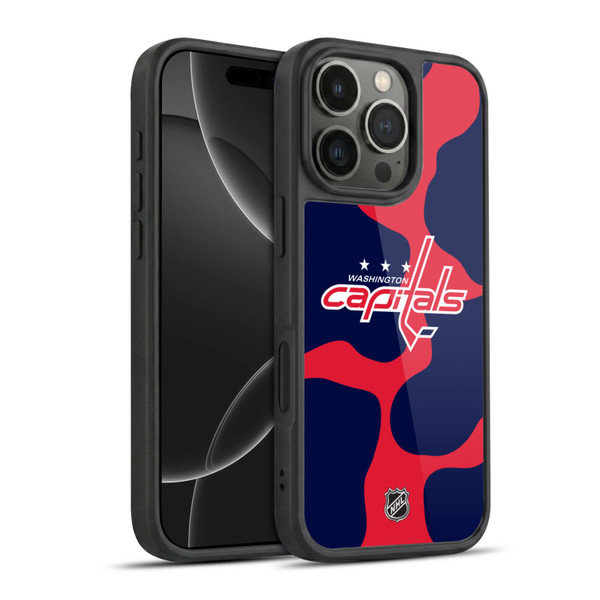 NHL Washington Capitals Cow Pattern Gel Armour Case For Apple iPhone 16 Pro