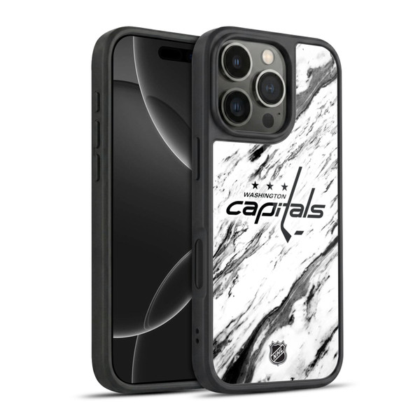 NHL Washington Capitals Marble Gel Armour Case For Apple iPhone 16 Pro