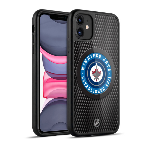 NHL Winnipeg Jets Puck Texture Gel Armour Case For Apple iPhone 11