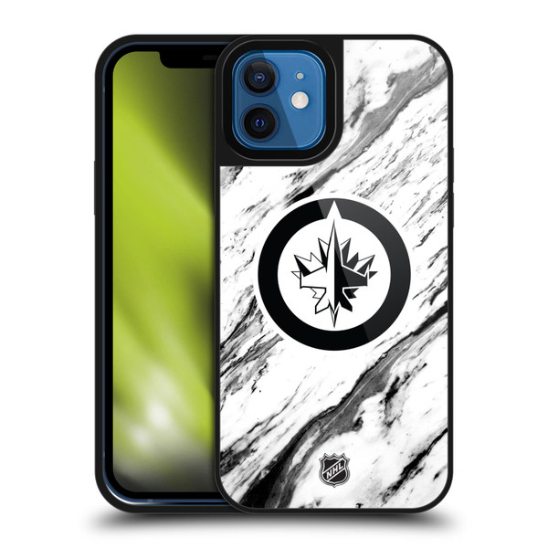 NHL Winnipeg Jets Marble Gel Armour Case For Apple iPhone 12 / iPhone 12 Pro