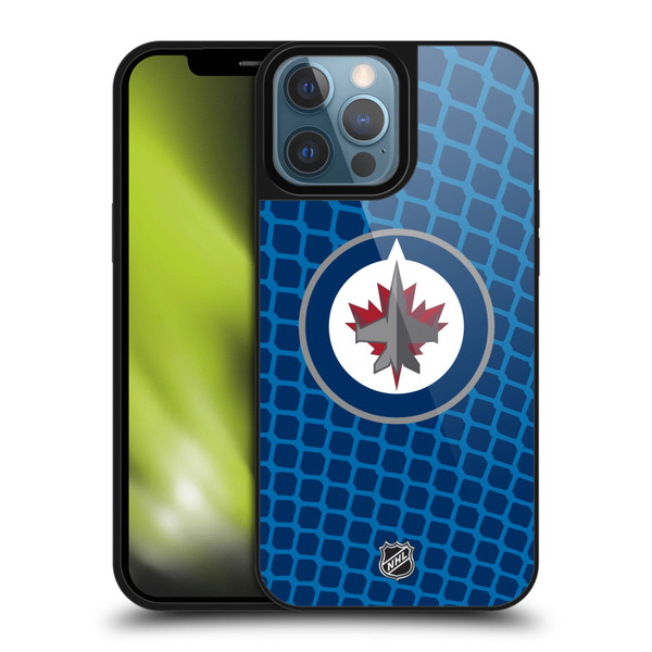 NHL Winnipeg Jets Net Pattern Gel Armour Case For Apple iPhone 13 Pro Max