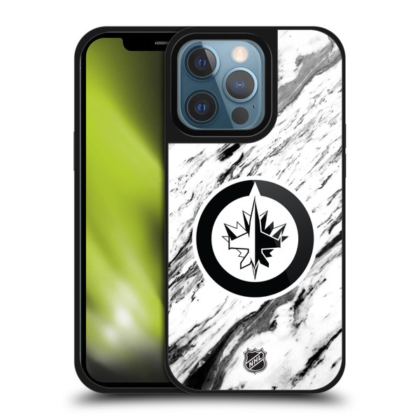 NHL Winnipeg Jets Marble Gel Armour Case For Apple iPhone 13 Pro NHL Winnipeg Jets Marble Gel Armour Case For Apple iPhone 13 Pro
