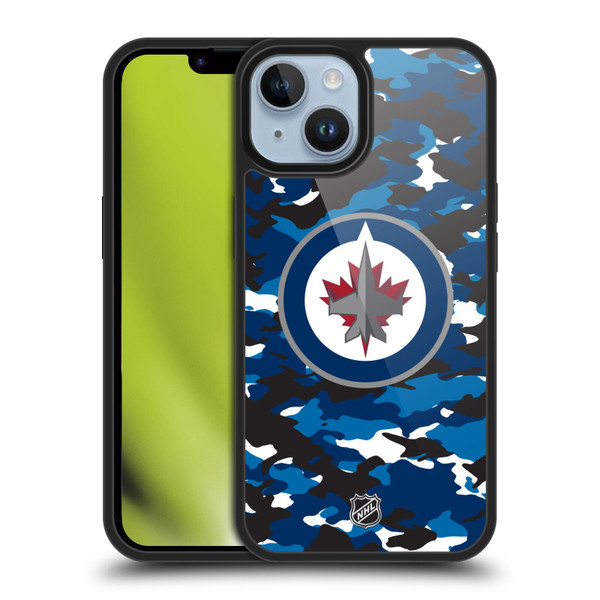 NHL Winnipeg Jets Camouflage Gel Armour Case For Apple iPhone 14