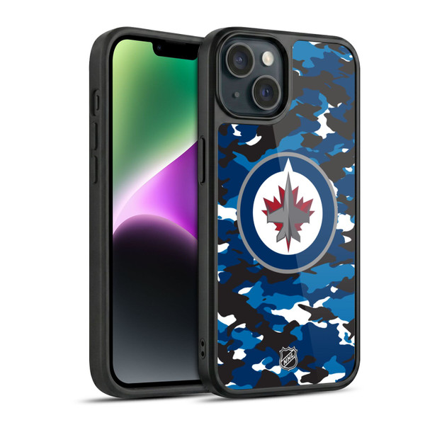 NHL Winnipeg Jets Camouflage Gel Armour Case For Apple iPhone 14