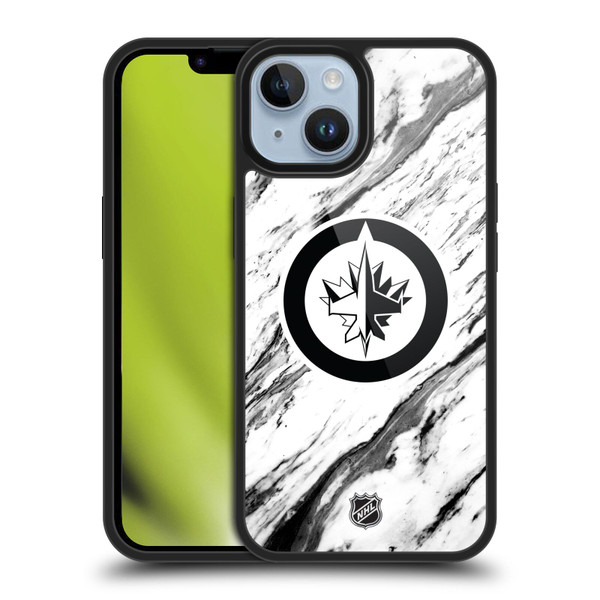 NHL Winnipeg Jets Marble Gel Armour Case For Apple iPhone 14