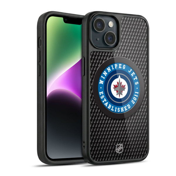 NHL Winnipeg Jets Puck Texture Gel Armour Case For Apple iPhone 14