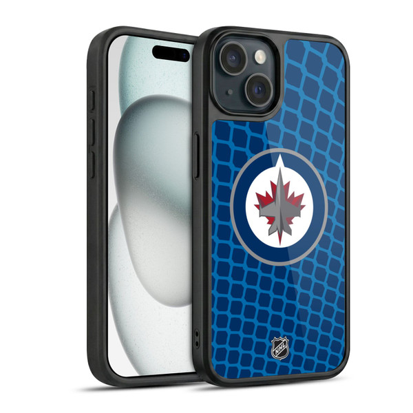 NHL Winnipeg Jets Net Pattern Gel Armour Case For Apple iPhone 15
