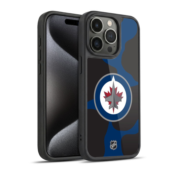 NHL Winnipeg Jets Cow Pattern Gel Armour Case For Apple iPhone 15 Pro