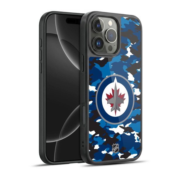 NHL Winnipeg Jets Camouflage Gel Armour Case For Apple iPhone 16 Pro Max
