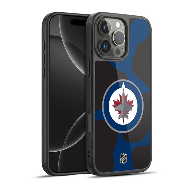 NHL Winnipeg Jets Cow Pattern Gel Armour Case For Apple iPhone 16 Pro Max
