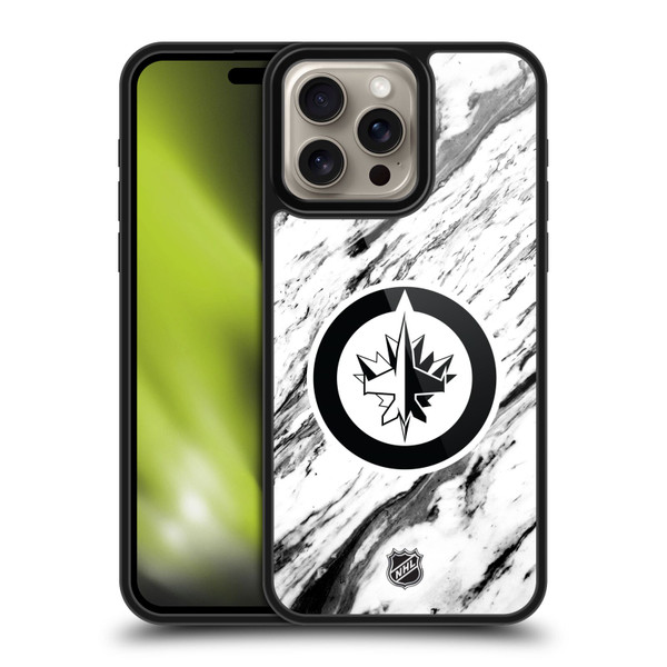 NHL Winnipeg Jets Marble Gel Armour Case For Apple iPhone 16 Pro Max
