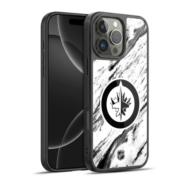 NHL Winnipeg Jets Marble Gel Armour Case For Apple iPhone 16 Pro Max