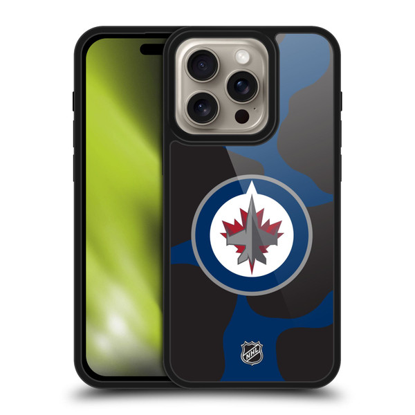 NHL Winnipeg Jets Cow Pattern Gel Armour Case For Apple iPhone 16 Pro