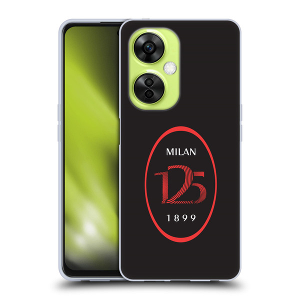 AC Milan 125th Anniversary Black Logo Soft Gel Case for OnePlus Nord CE 3 Lite 5G