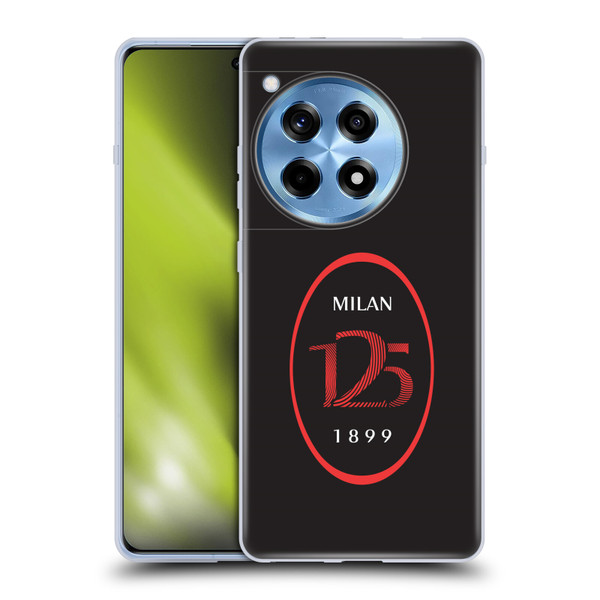 AC Milan 125th Anniversary Black Logo Soft Gel Case for OnePlus 12R