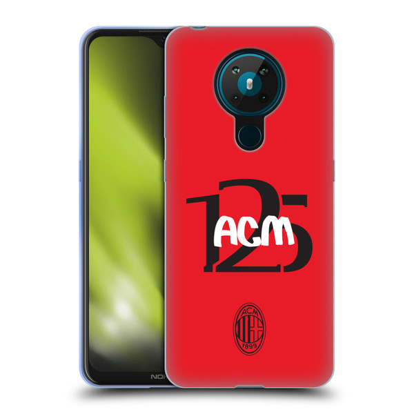 AC Milan 125th Anniversary Typography Soft Gel Case for Nokia 5.3