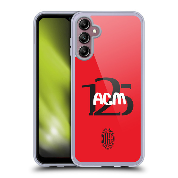 AC Milan 125th Anniversary Typography Soft Gel Case for Samsung Galaxy A14 5G