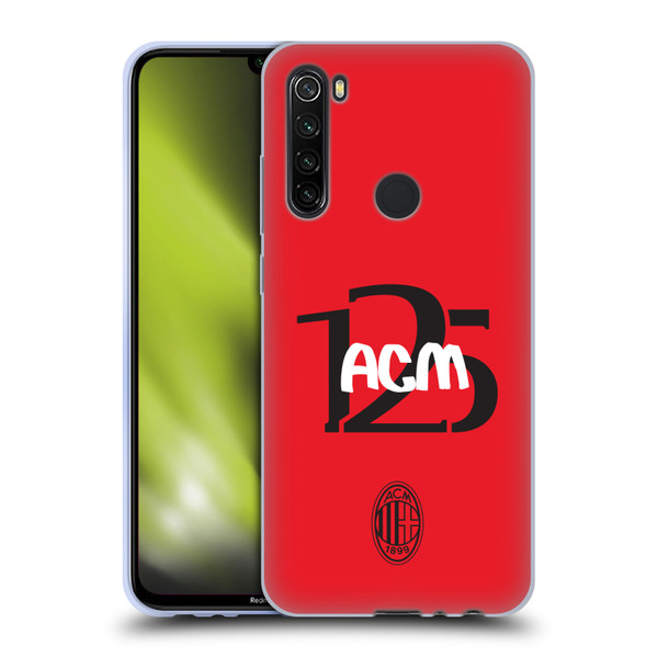AC Milan 125th Anniversary Typography Soft Gel Case for Xiaomi Redmi Note 8T