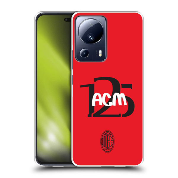 AC Milan 125th Anniversary Typography Soft Gel Case for Xiaomi 13 Lite 5G