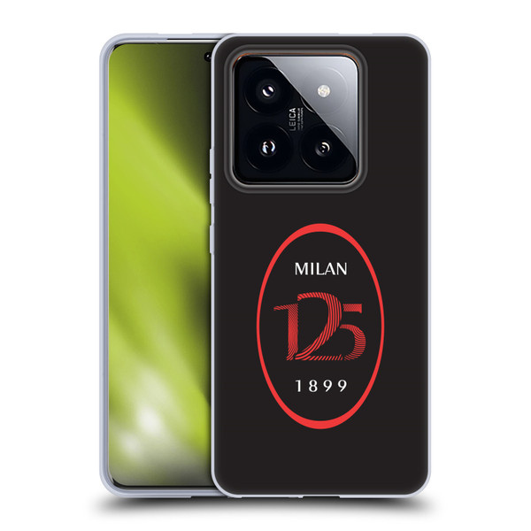 AC Milan 125th Anniversary Black Logo Soft Gel Case for Xiaomi 14 Pro