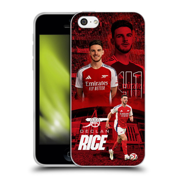 Arsenal FC 2024/25 First Team Declan Rice Soft Gel Case for Apple iPhone 5c