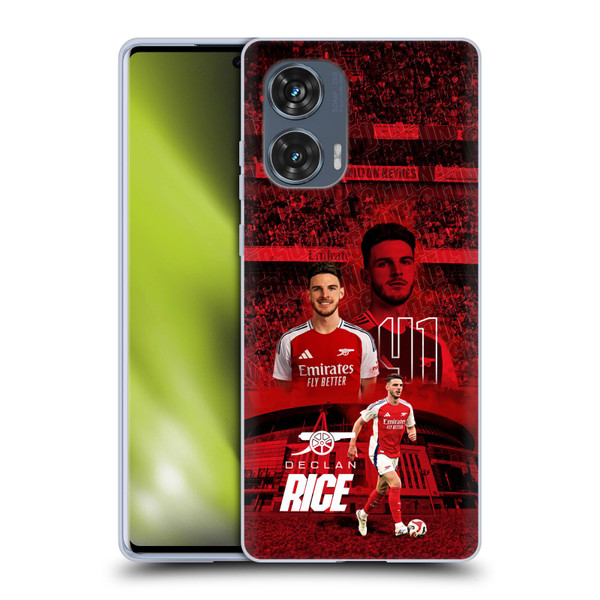 Arsenal FC 2024/25 First Team Declan Rice Soft Gel Case for Motorola Edge 50 Fusion