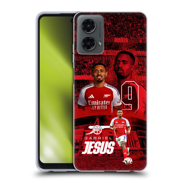 Arsenal FC 2024/25 First Team Gabriel Jesus Soft Gel Case for Motorola Moto G (2024)